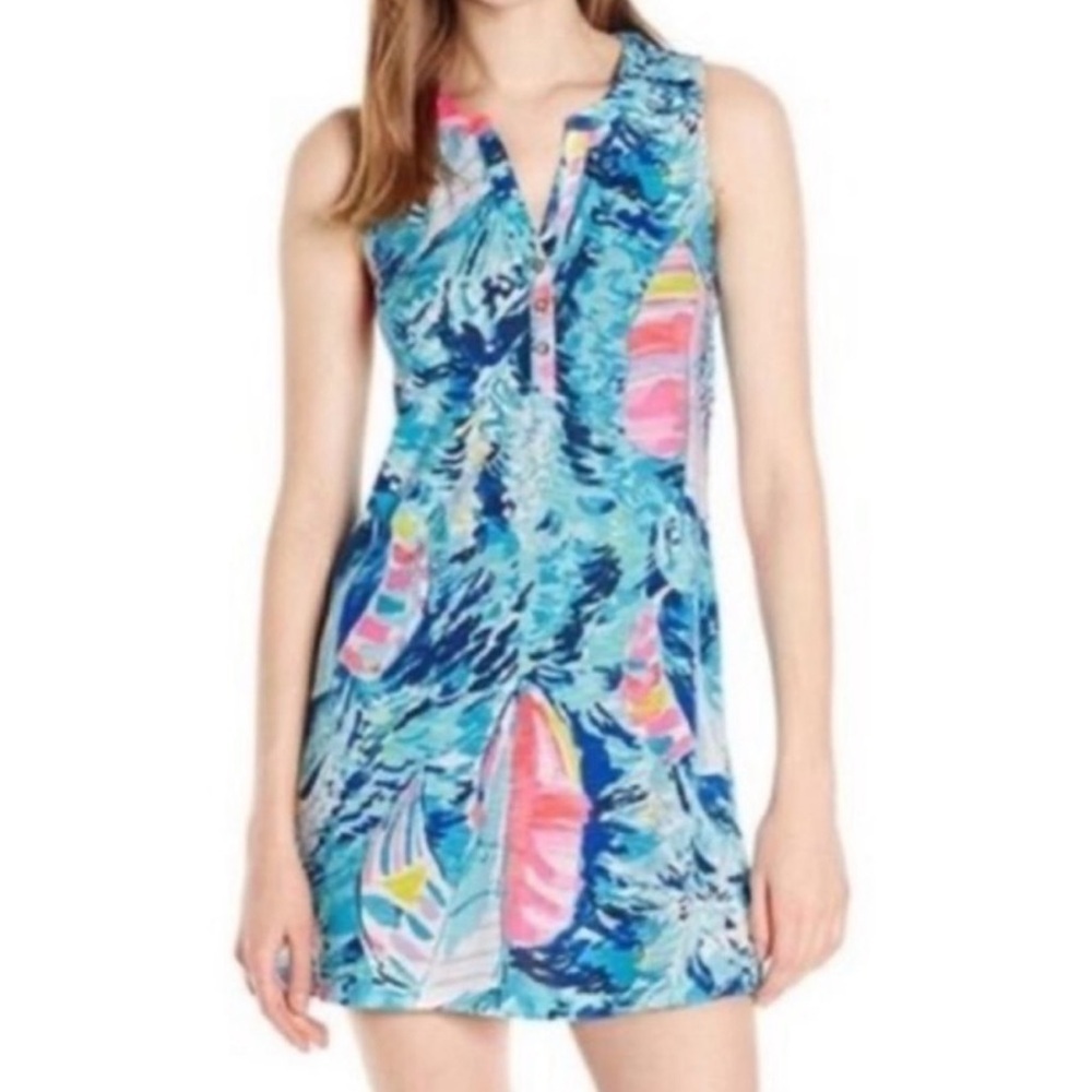 Lilly Pulitzer Essie Sailboat Colorful Sleeveless Dress